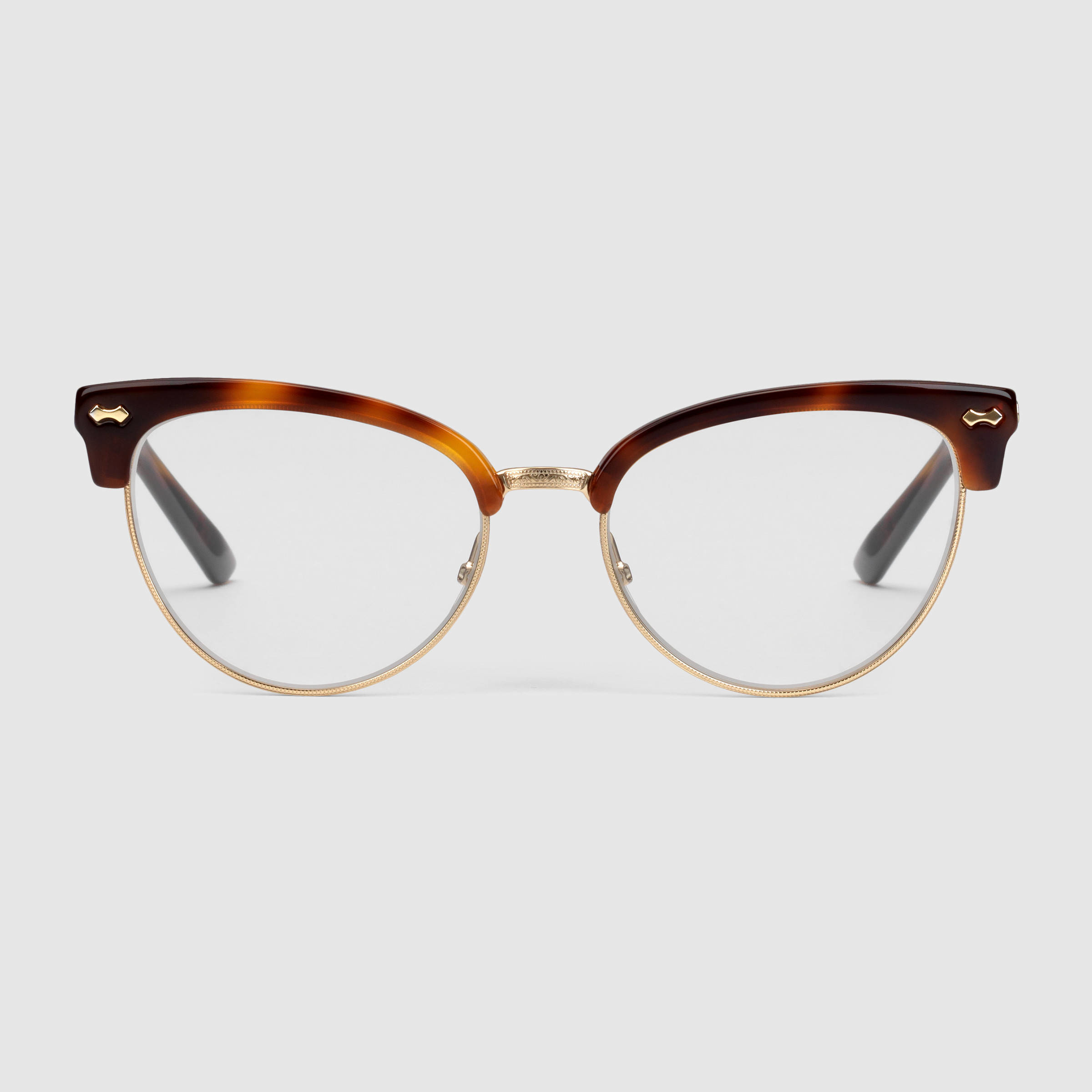Gucci Cat Eye Glasses in Brown Lyst